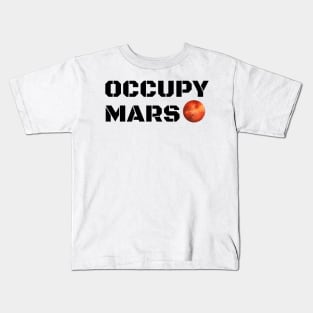 Occupy Mars Black Kids T-Shirt